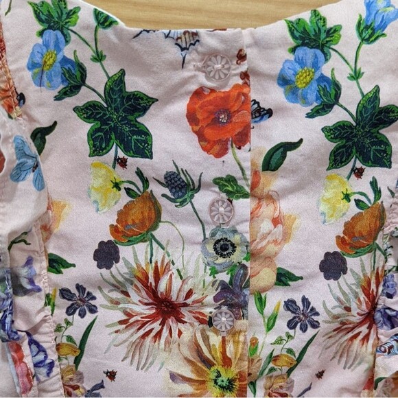 H&M Nathalie Lété Baby Girl Floral Butterfly Spring Summer Easter Pink Sz 12 18m - Picture 4 of 7